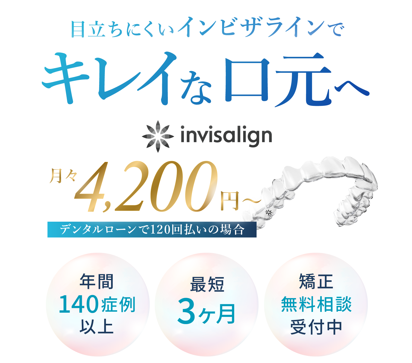 目立ちにくいマウスピース矯正でキレイな口元へ
