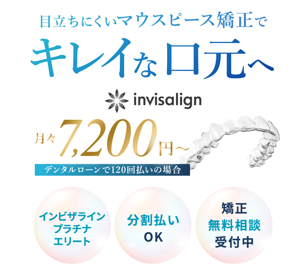 目立ちにくいマウスピース矯正でキレイな口元へ